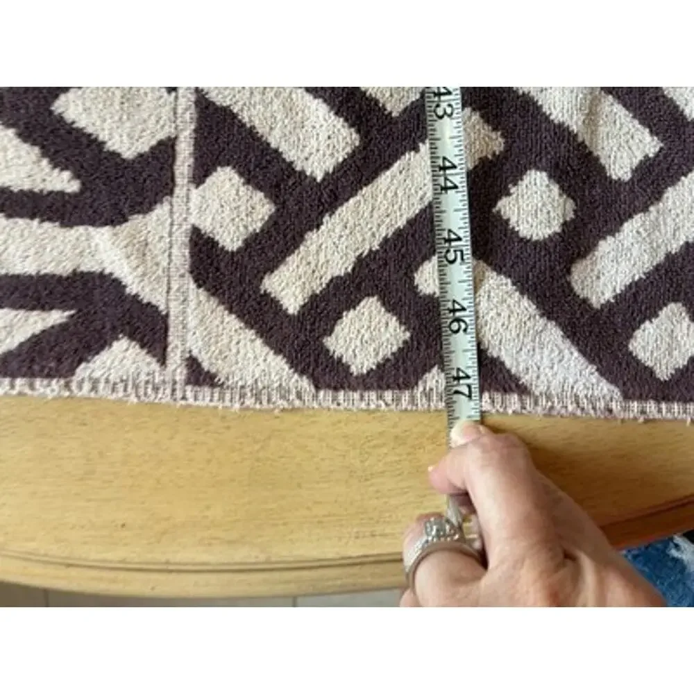 Vtg 80s Ralph Lauren Bath Towels Lot 3 Chevron Geometric Aztec Brown 27x48’ USA